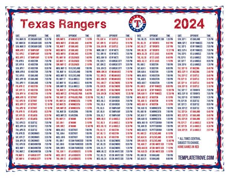 texas rangers games for 2024 season